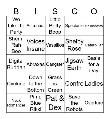 MAGICTV's BINGO CARD Bingo Card