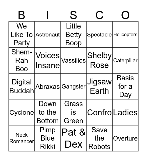 MAGICTV's BINGO CARD Bingo Card