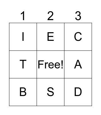 ABC BINGO Card