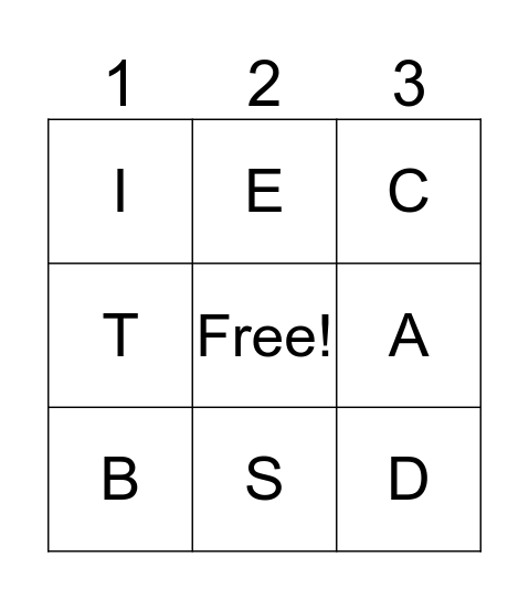 ABC BINGO Card