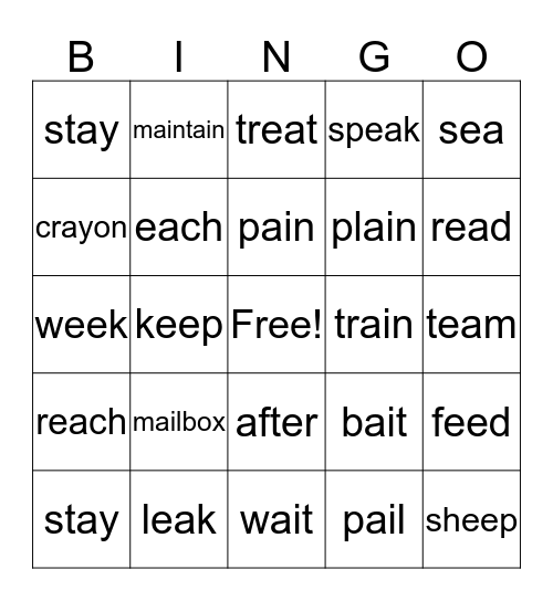 PFR Level 2 1-6 Bingo Card