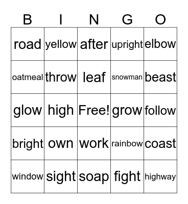 PFR Level 2 7-10 Bingo Card