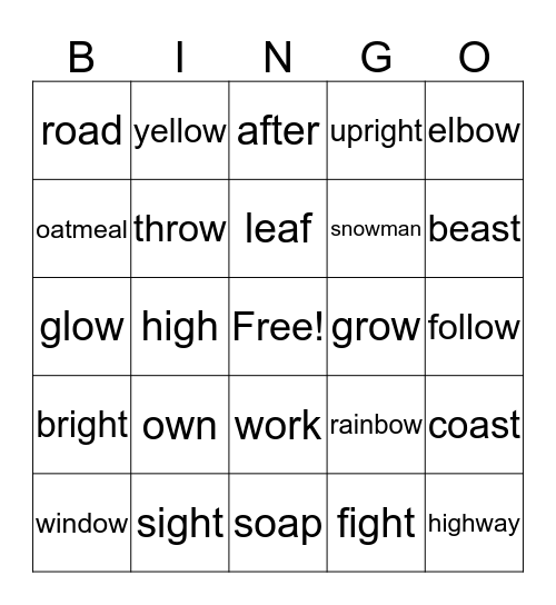 PFR Level 2 7-10 Bingo Card