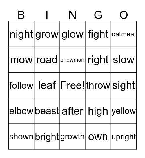 PFR Level 2 7-10 Bingo Card