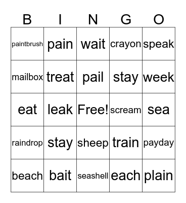 PFR Level 2  1-6 Bingo Card