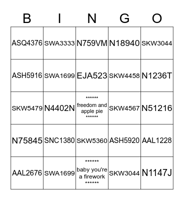 mando fun time Bingo Card