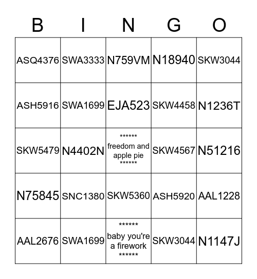 mando fun time Bingo Card