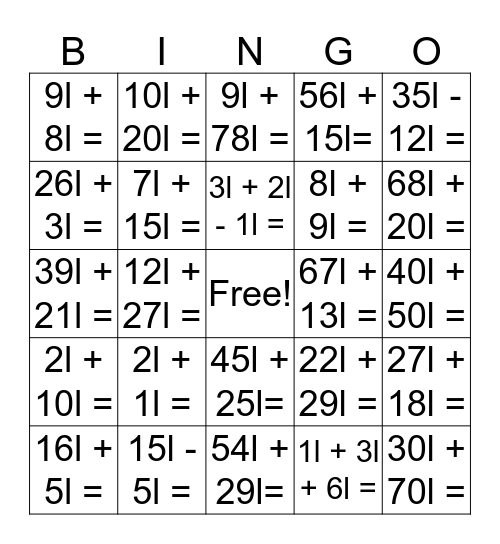 LÍT Bingo Card