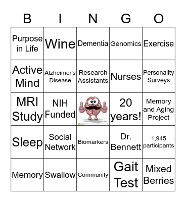 MAP 20th ANNIVERSARY Bingo Card