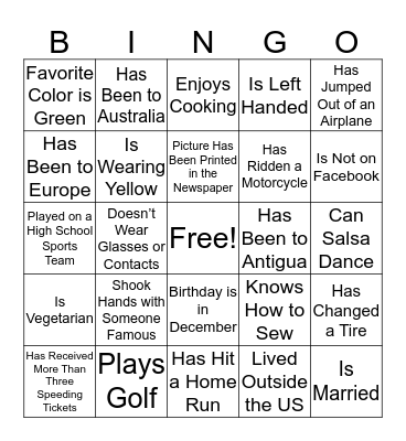 Invesco Bingo Card