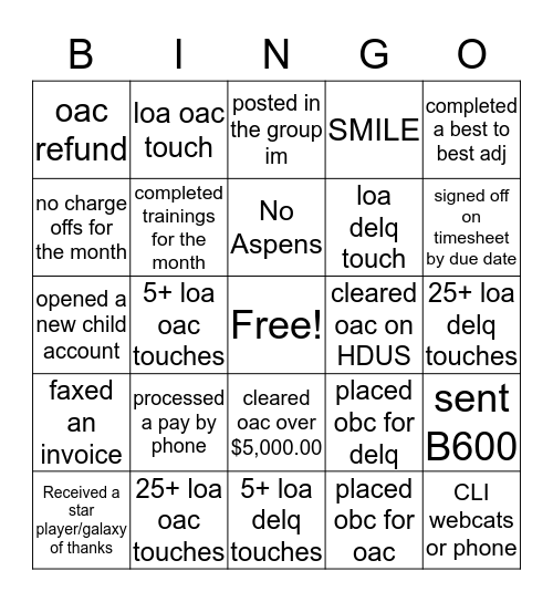 Team Conkle Bingo  Bingo Card
