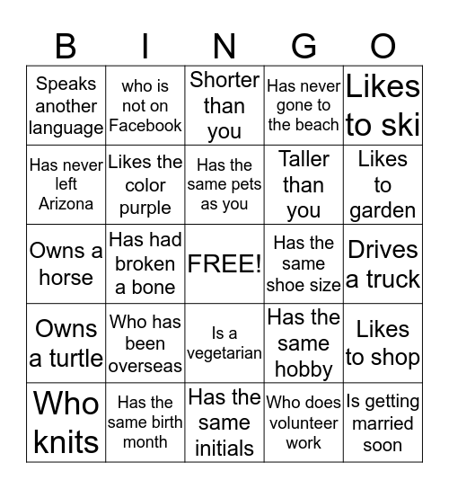 Bingo Card