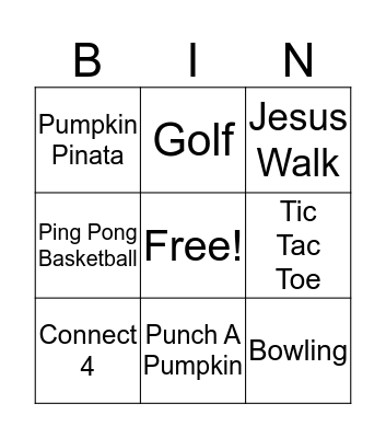 Hallelujah Party Bingo Card