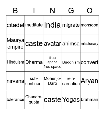 Bingo Card