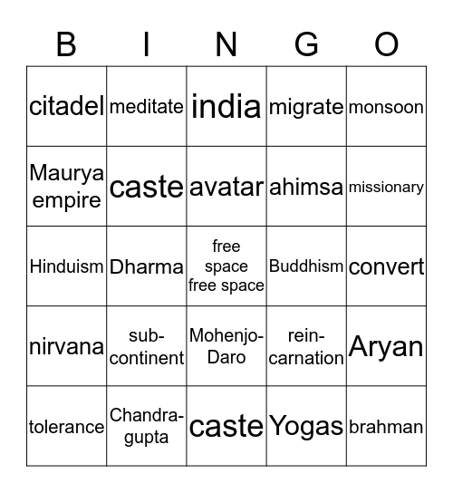 Bingo Card