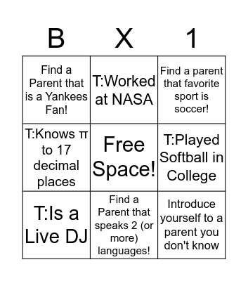 Bronx 1 Bingo! Bingo Card