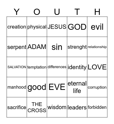 WE WERE CREATED TO LOVE Bingo Card