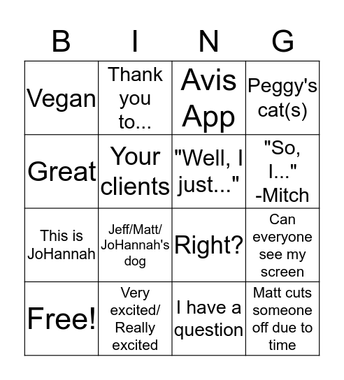 CS Call 10.20.17 Bingo Card