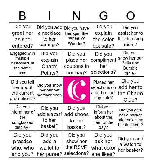 Basket Bingo! Bingo Card