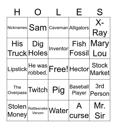 Chapters 1-32 Bingo Card