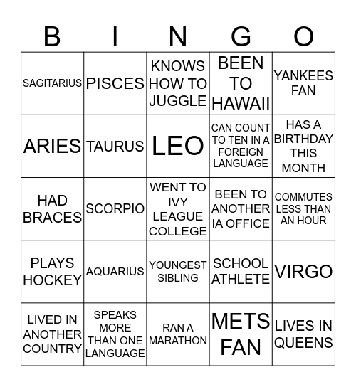 IA Spooktackular BINGO Card