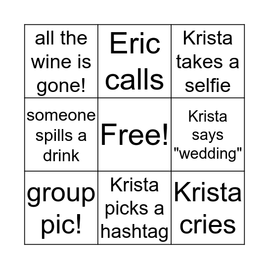 RING-O Bingo Card