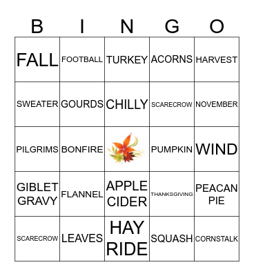 FALL Bingo Card