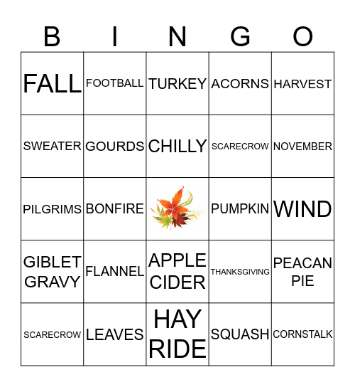 FALL Bingo Card