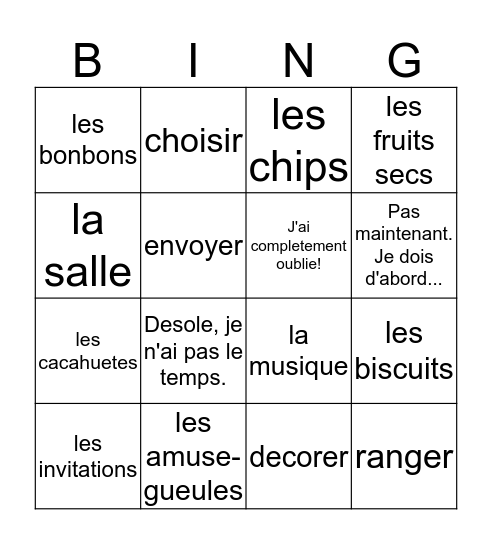 Fr. 2, Ch. 2, voc. 2 Bingo Card
