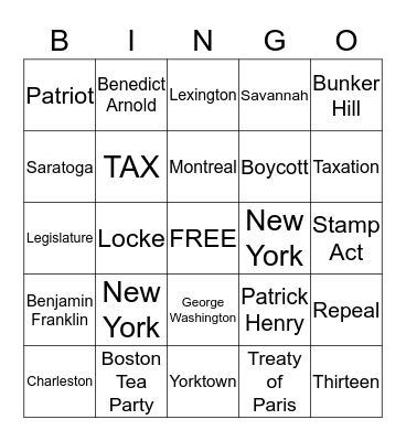 Bingo Card