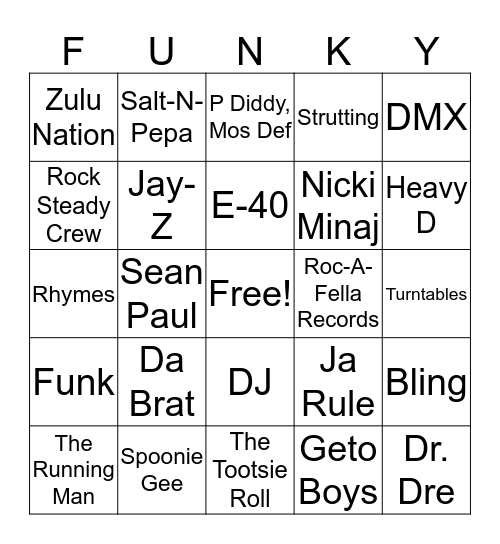 FUNKMODE BINGO Card