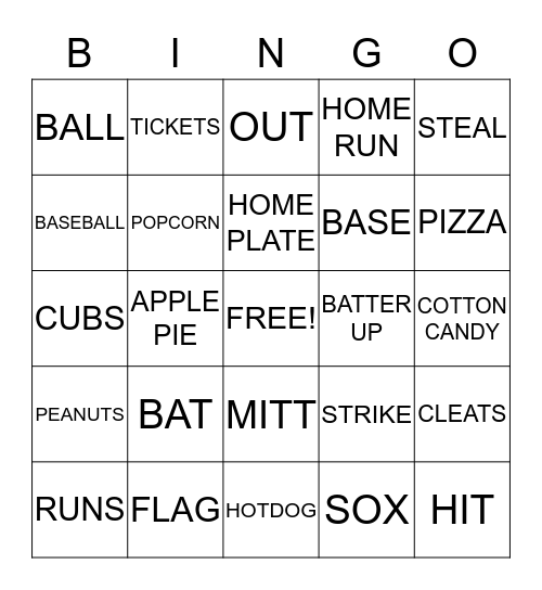 AMERICAN ALL STARS Bingo Card