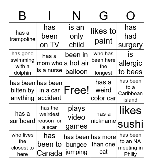 Bingo Card