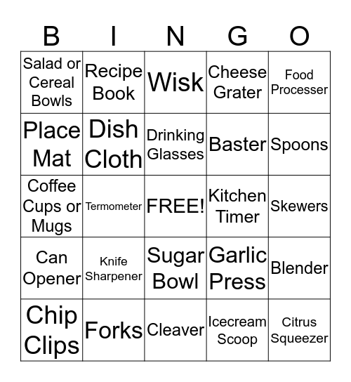 Leeann and Brian Bingo Card