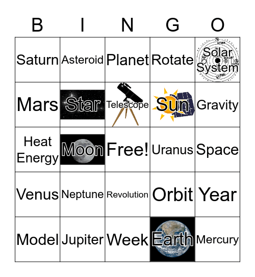 Patterns in the Sky Bingo Card