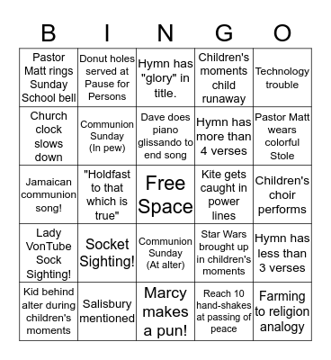 UCC Bingo! Bingo Card