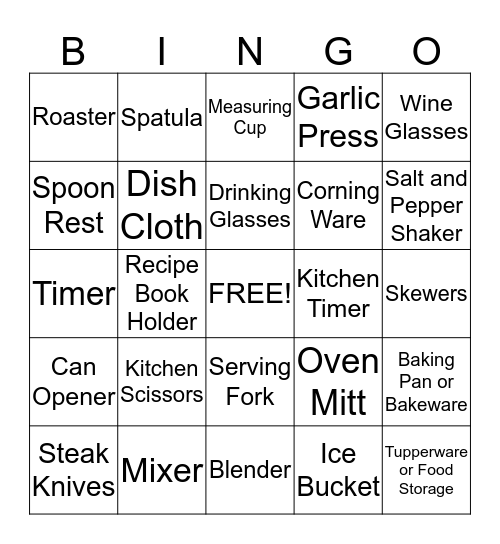 Leeann and Brian Bingo Card