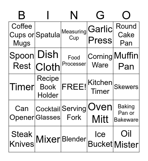 Leeann and Brian Bingo Card