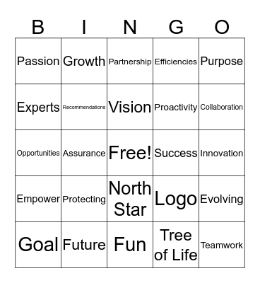 Protecting our Future Bingo Card