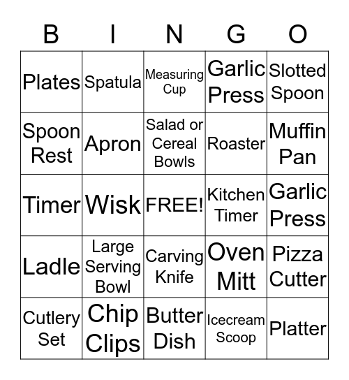 Leeann and Brian Bingo Card