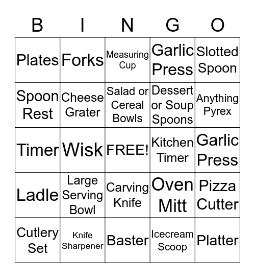 Leeann and Brian Bingo Card