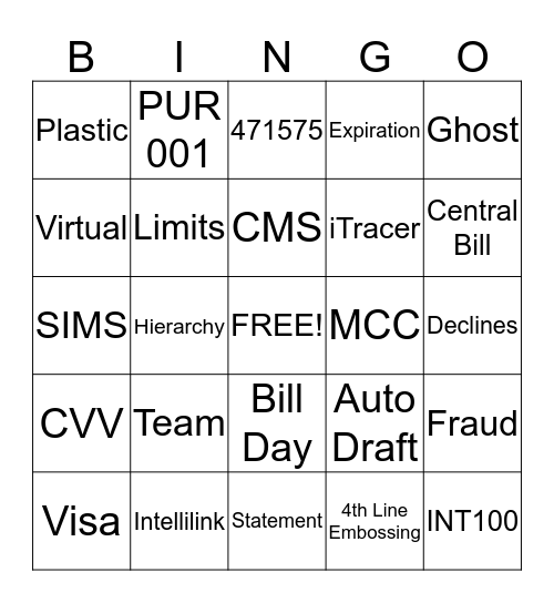 Evergreen Bingo Card
