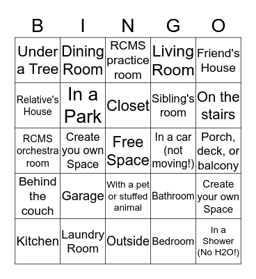 Crazy Practice BINGO! Bingo Card