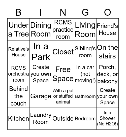 Crazy Practice BINGO! Bingo Card
