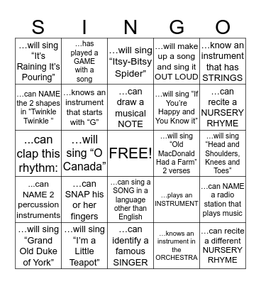 Find someone who... Bingo Card