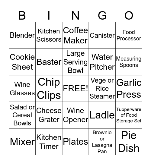 Leeann and Brian Bingo Card