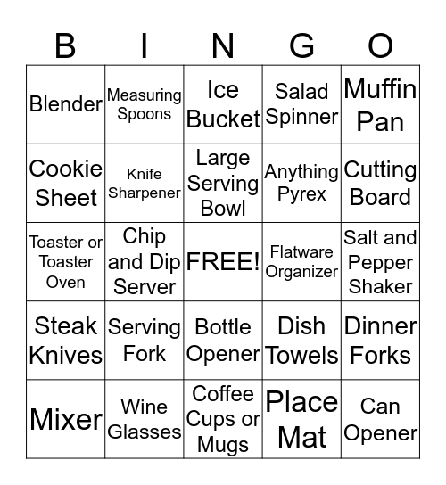 Leeann and Brian Bingo Card