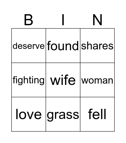 Ed Sheeran-Perfect Bingo Card