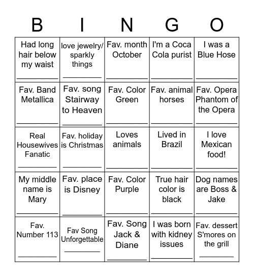 Get to Know Your Team! Bingo Card