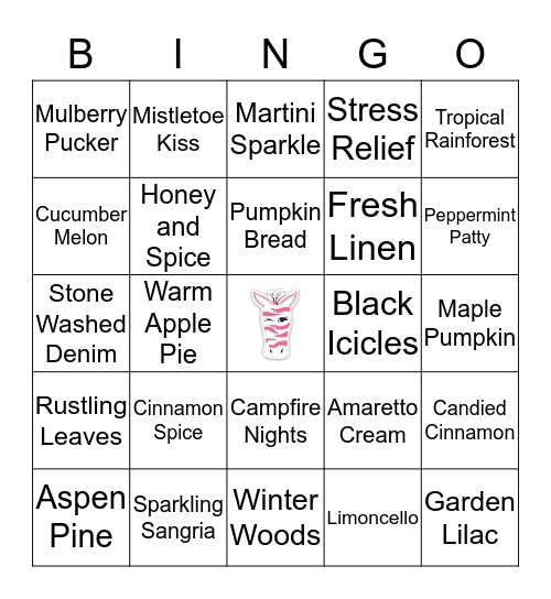 Fragrance Bingo! Bingo Card